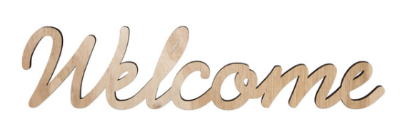 Holz-Schriftzug Welcome.1